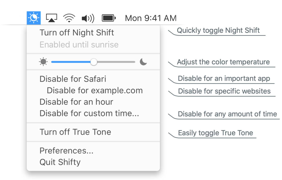 night shift for mac app